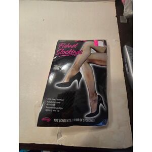 Fun World Neon Pink Fishnet Stockings One Size Adult‎ Costume Accessory 80s Rave